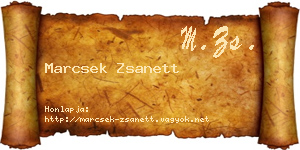 Marcsek Zsanett névjegykártya