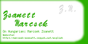 zsanett marcsek business card